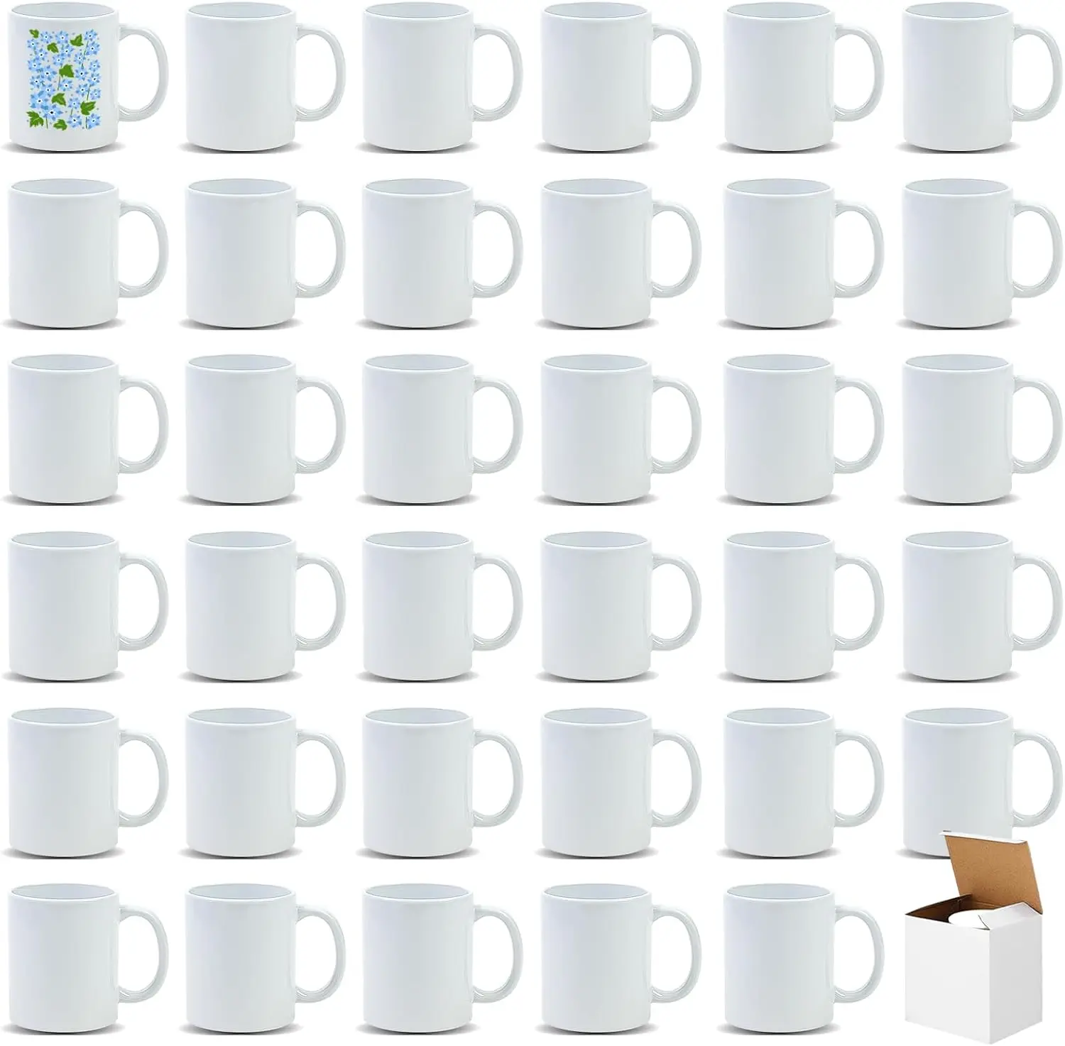 Sublimation Mug White - Sublimationsbecher 11 oz, Sublimationsrohlinge, Keramik-Kaffeebecher in