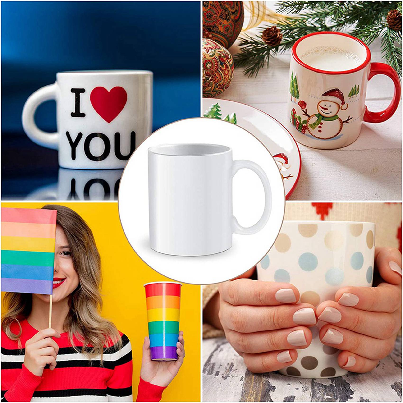 Sublimation Mug White - N09R-140Pcs Sublimation Schrumpf Wrap Film 5X10
