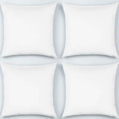Pillow Cover Sublimation - 4 Stück Sublimations-Kissenbezug zum Selbermachen, weiße