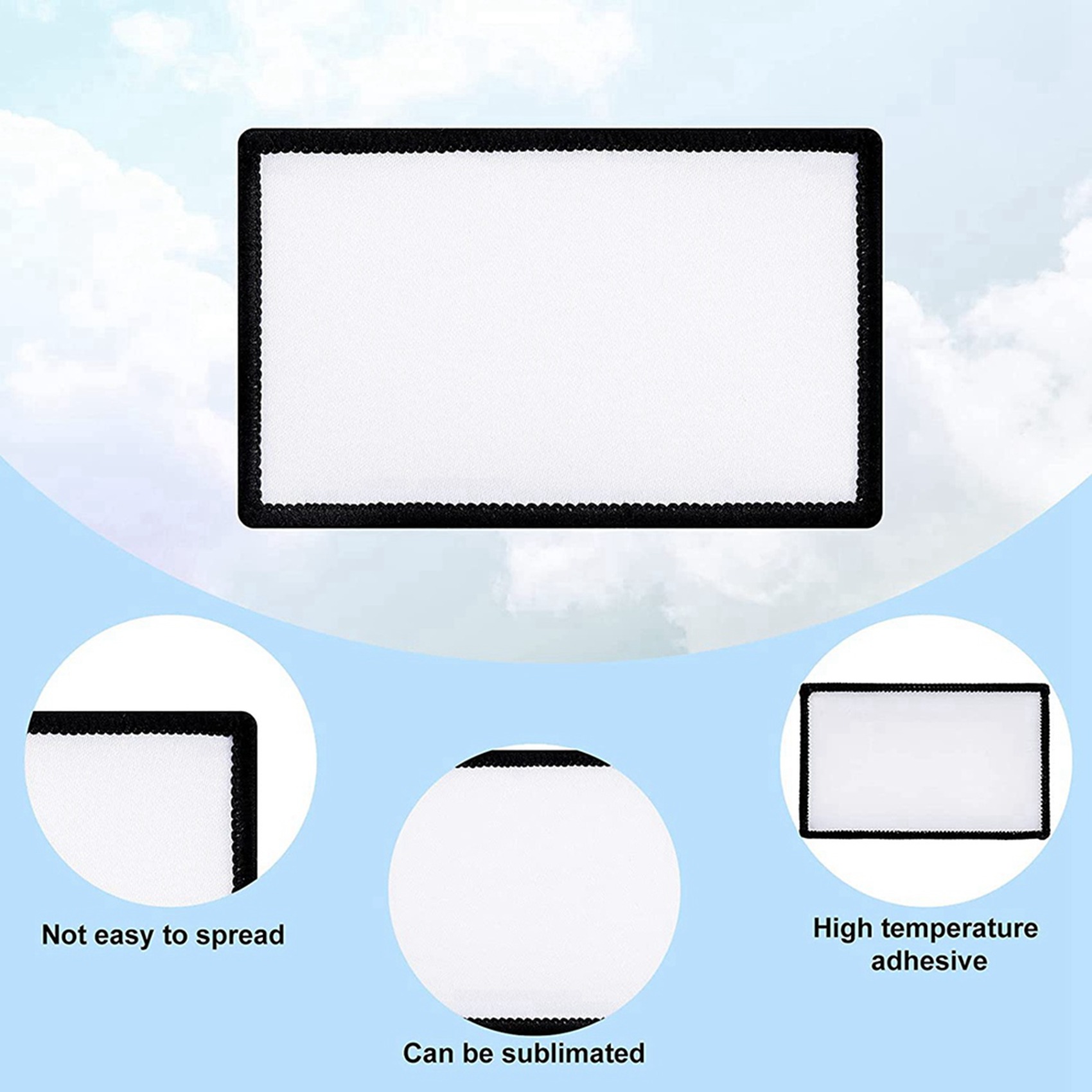 Hat Sublimation Blank - 42 Stück Sublimations-Patches, leere Stoffaufnäher zum