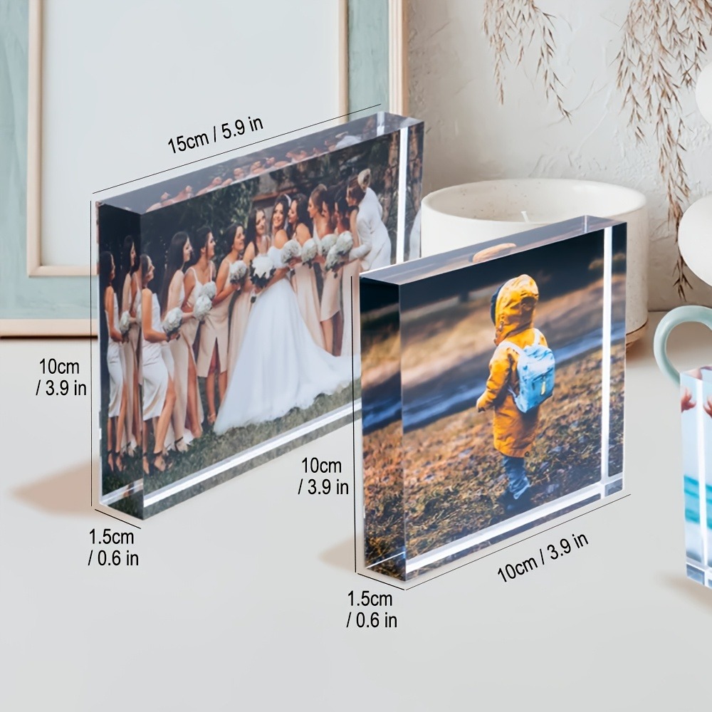 Photo Acrylic Block - Personalisierter 3D-Acryl-Fotoblock - Individuelle Bildanzeige, Elegantes