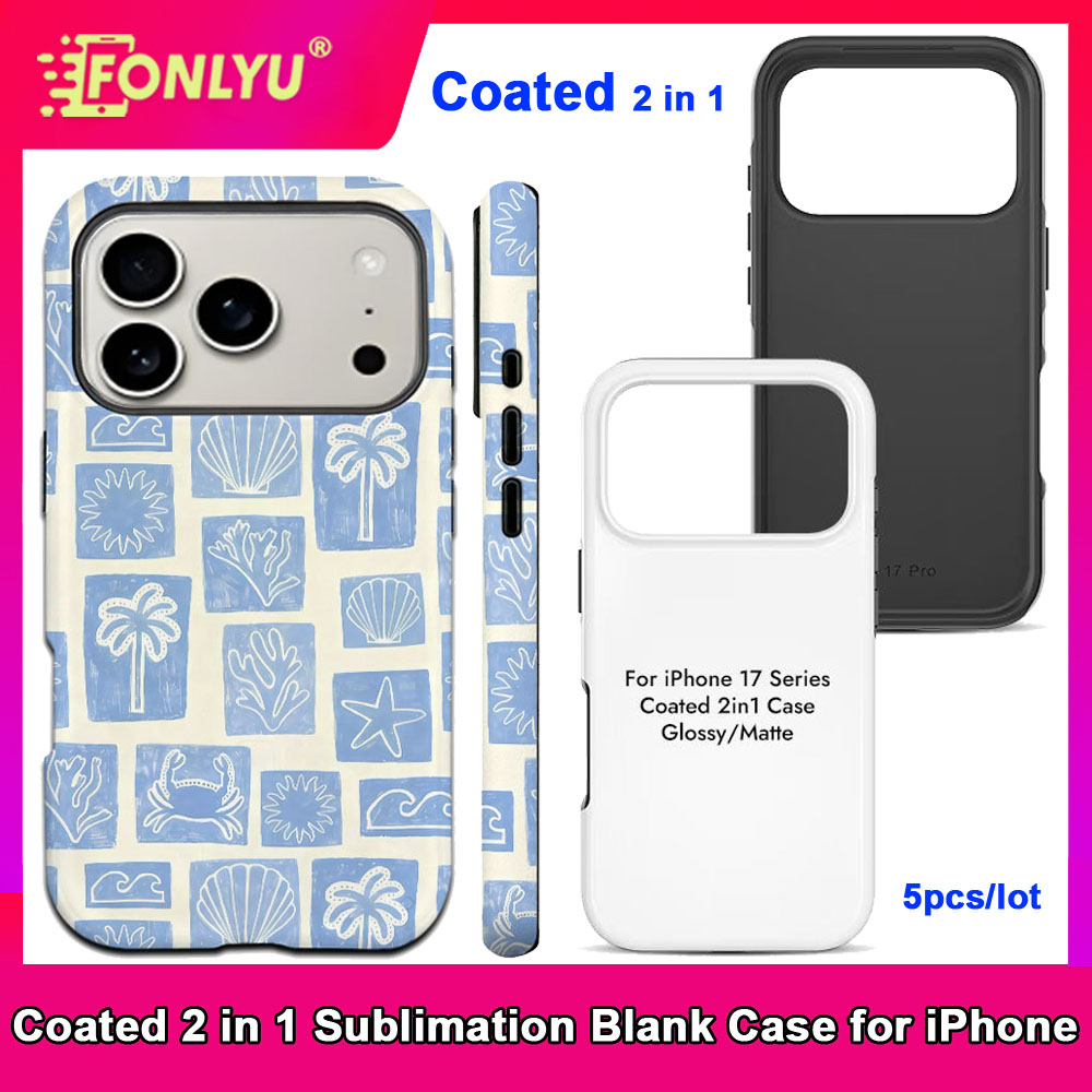 Phone Case Blank Print - FONLYU 5 Stück beschichtete 2-in-1-Leer-Telefonabdeckung für