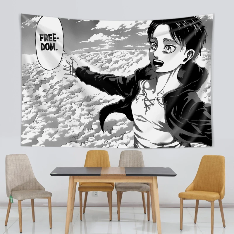 Canvas Wrap Ready - Eren Yeager Freedom Manga Poster Wandkunst