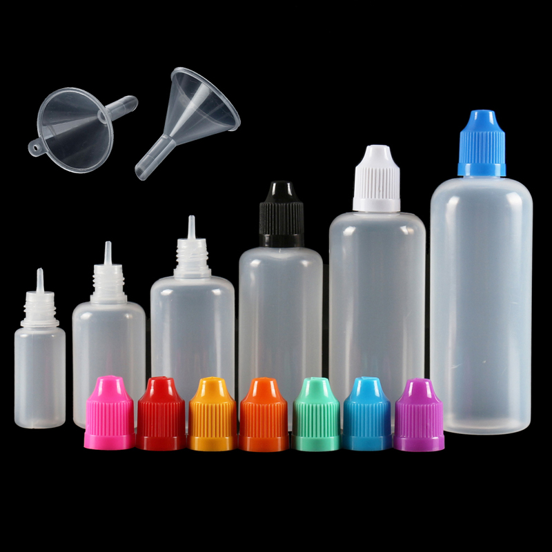 Water Bottle Blank - 5Pcs 3ml-120ml LDPE Leere Kunststoff Squeezable