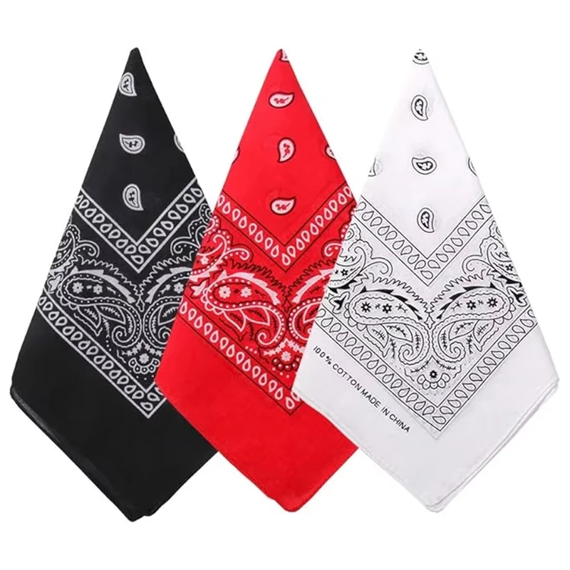 Bandana Blank White - 1 Stück Hip-Hop Cowboy Paisley Schal