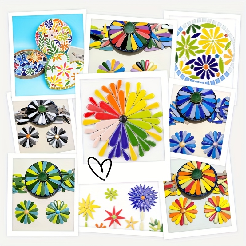 Ceramic Tile Blank - 50g Tropfenförmige Keramik-Mosaikfliesen DIY Handgemachte Keramik-Mosaik-Bastelmaterialien