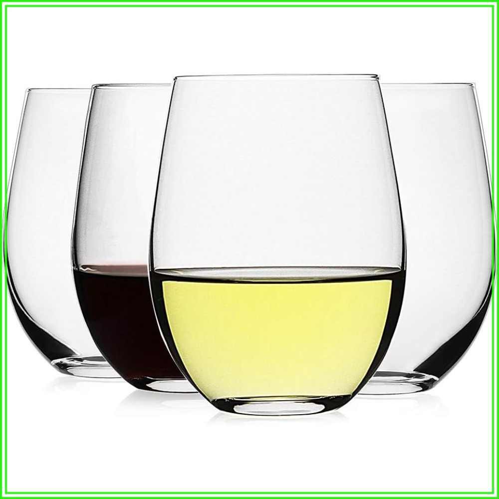 Tumbler 20Oz White - Stiellose Weingläser Set mit 4 Stück