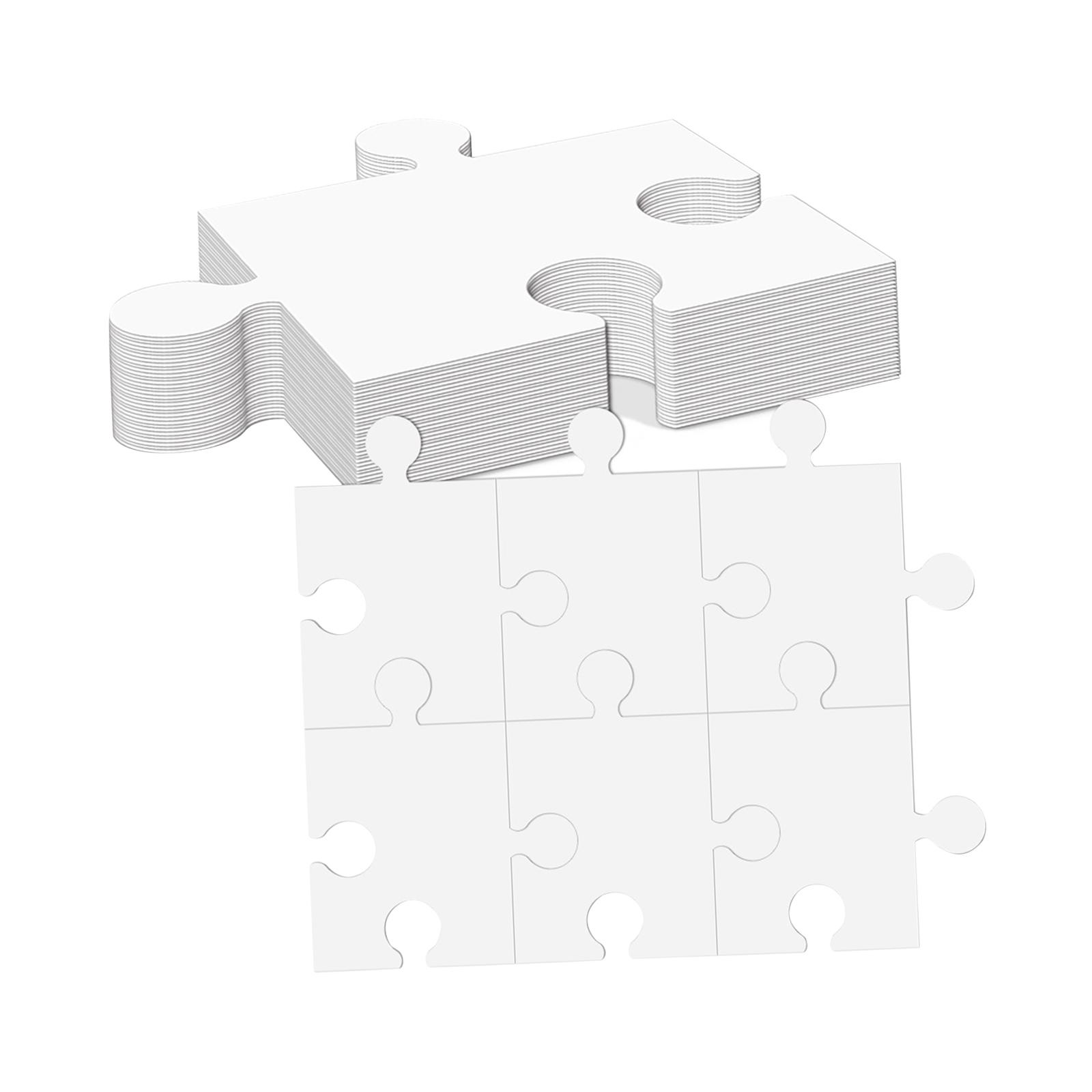Puzzle Blank White - Weiße Blanko-Puzzles aus Karton, Zubehör für