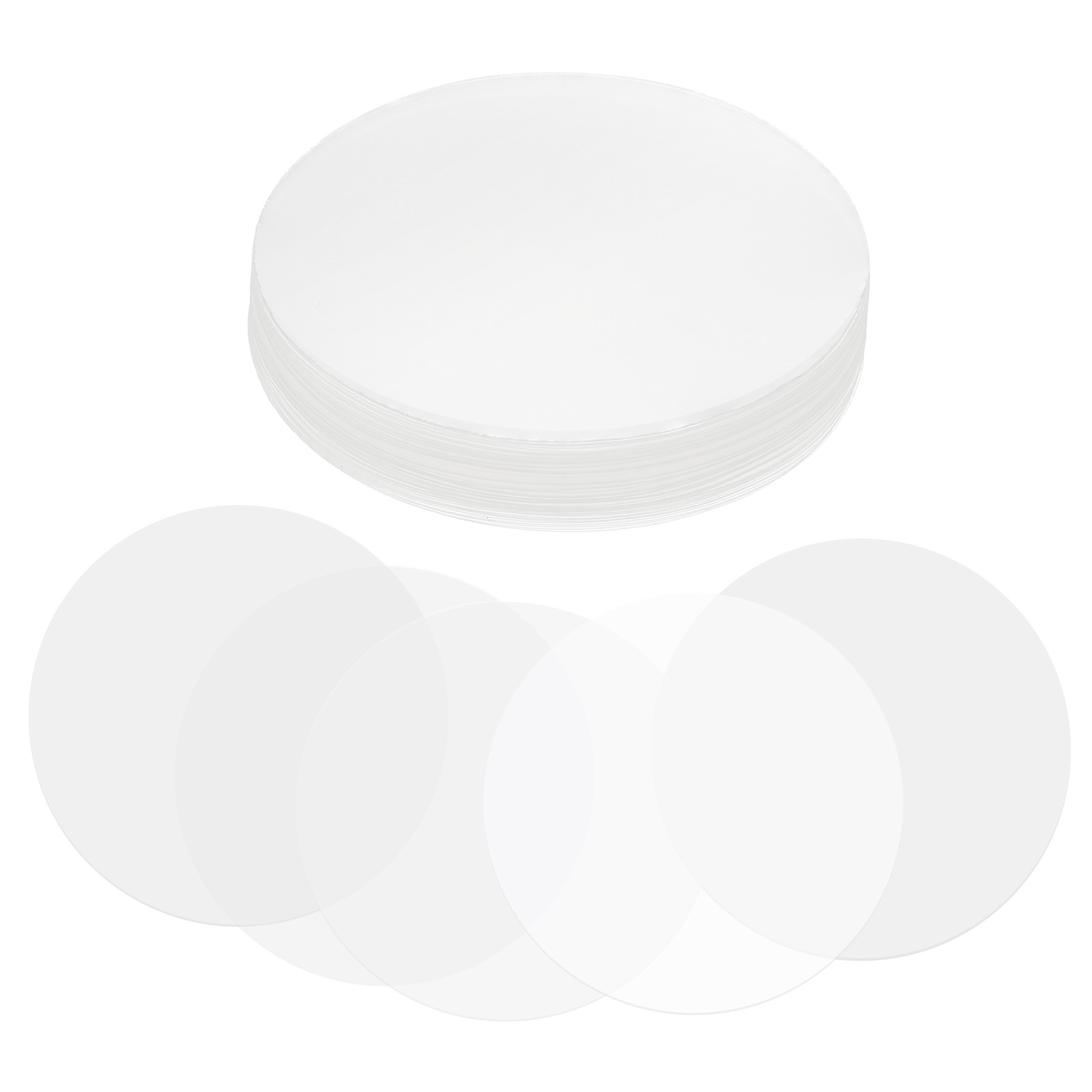 Button Badge Blank - 44/48/54/61/65/70 mm Abzeichenfolie, 100/200 Stück, transparenter