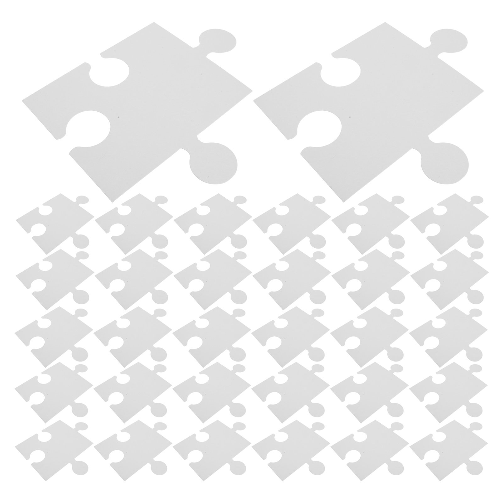 Puzzle Blank White - 60 Stück große weiße leere Puzzleteile