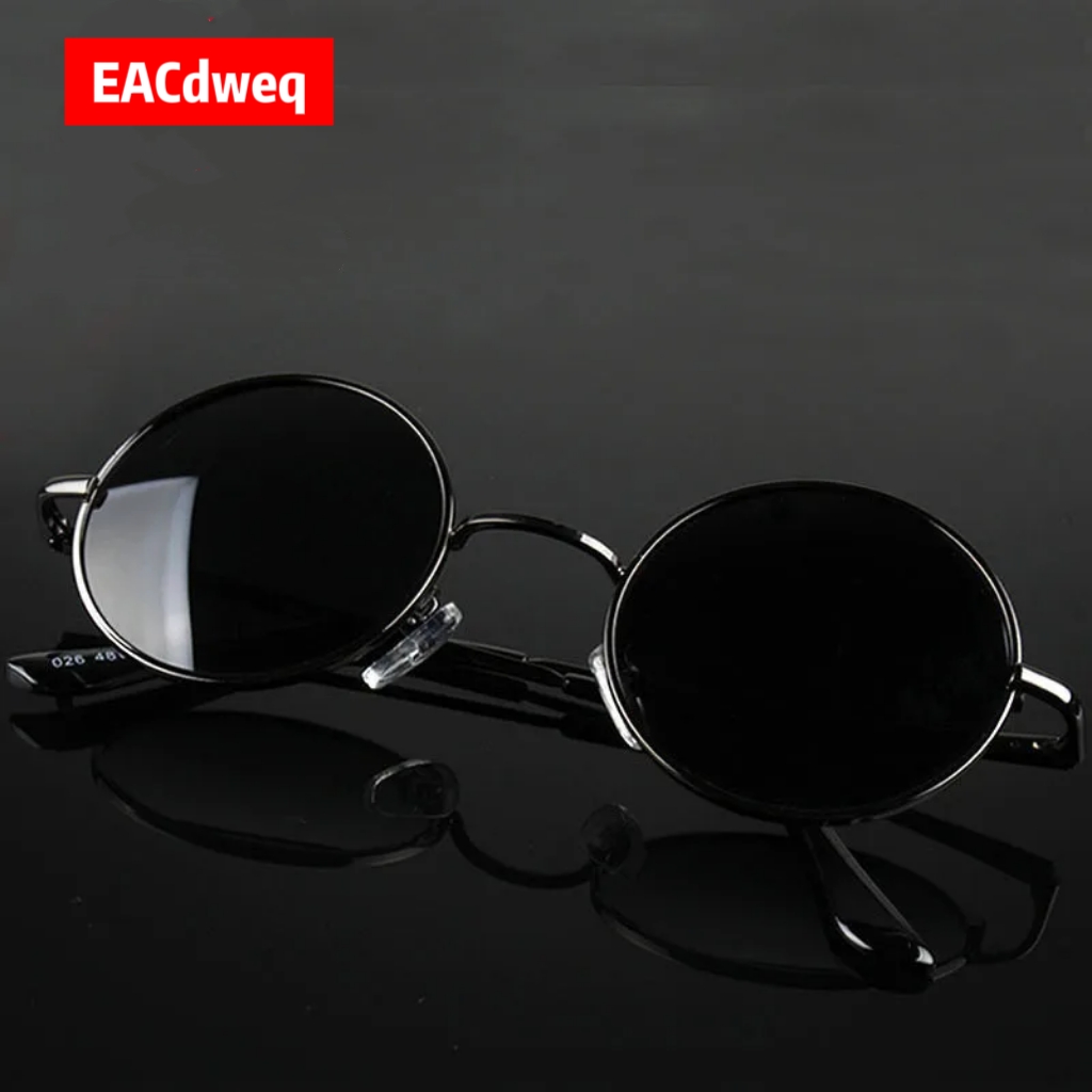 Metal Photo Panel - Retro Vintage Runde Sonnenbrille für Herren