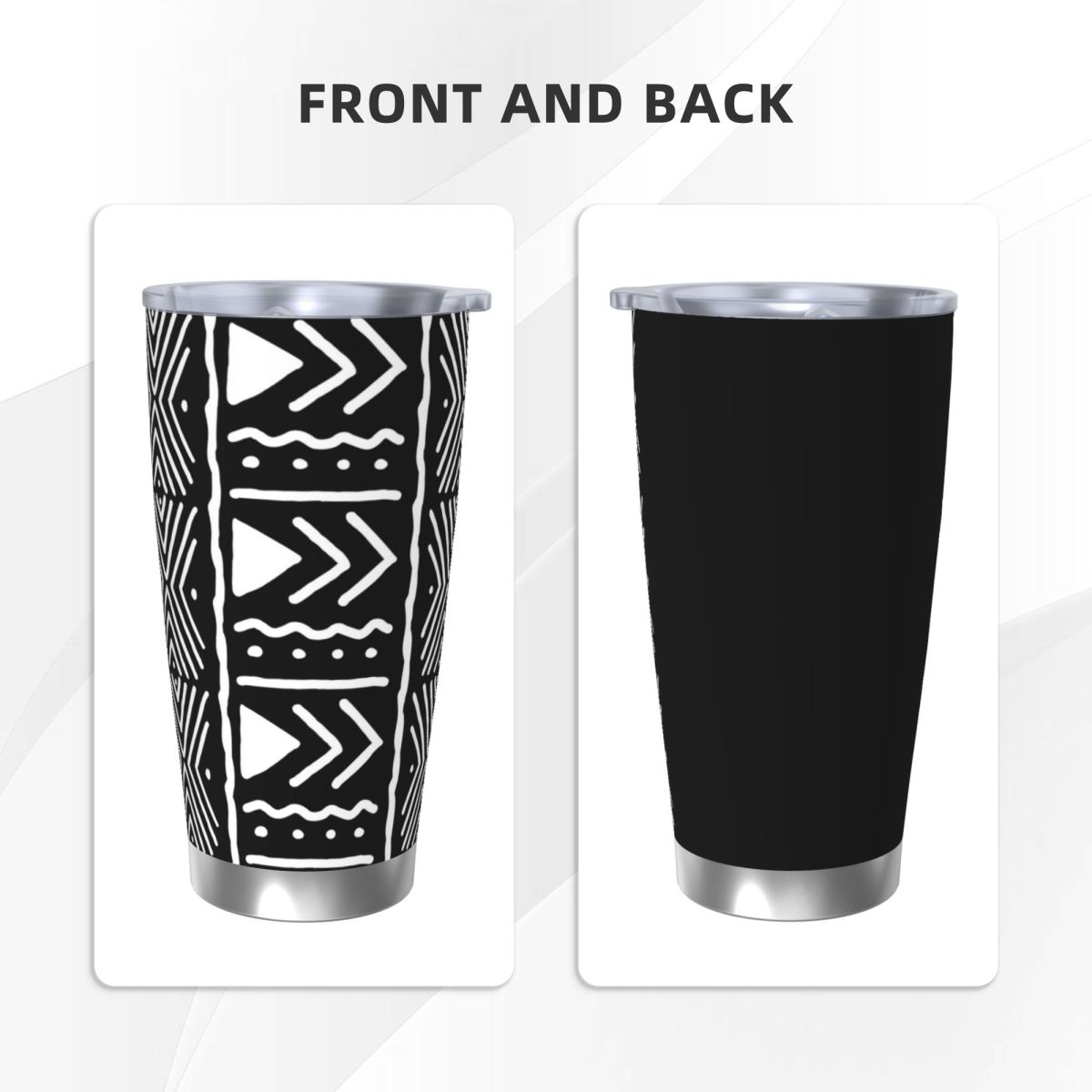 Schwarz-weißer afrikanischer B – Tumbler 20Oz White Bewertung und Preis
