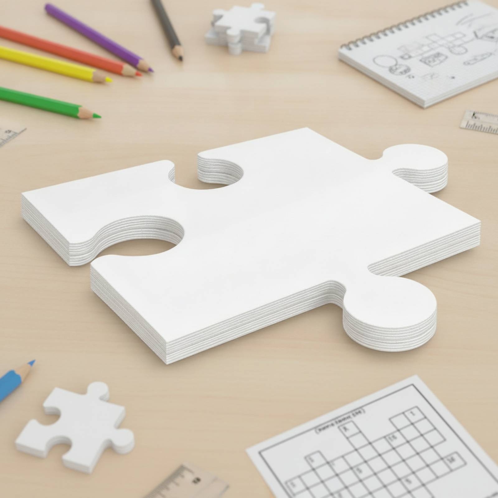 24 Stück Blanko-Kartonpuzzle B – Puzzle Blank White Bewertung und Preis