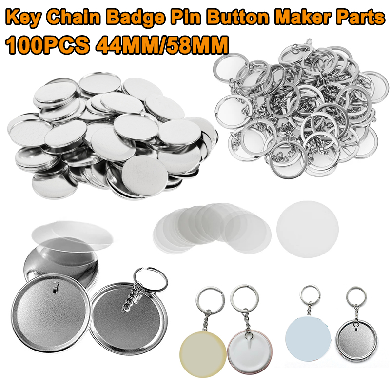 100PCS 44MM 58MM Kunststoff Me – Button Badge Blank Bewertung und Preis