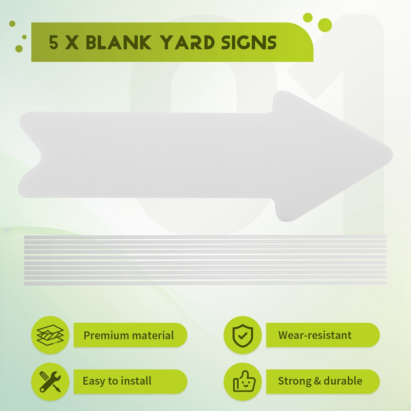 5er-Pack Weiße Blanko-Hochzeit – Yard Sign Blank Bewertung und Preis