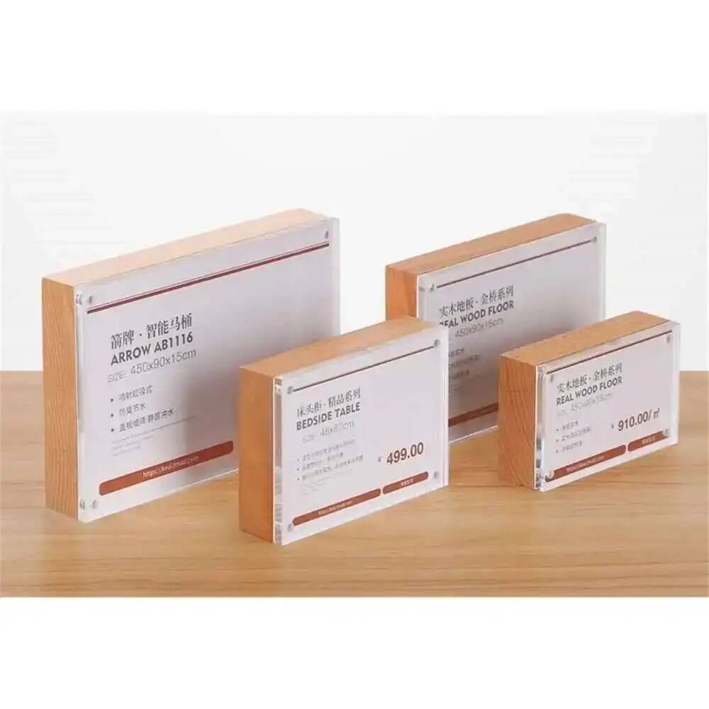 Schreibtisch Preiskarten-Displ – Photo Acrylic Block Bewertung und Preis