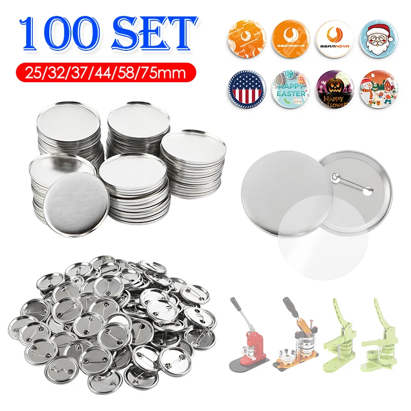 100Set leere Abzeichen Pin But – Button Badge Blank Bewertung und Preis