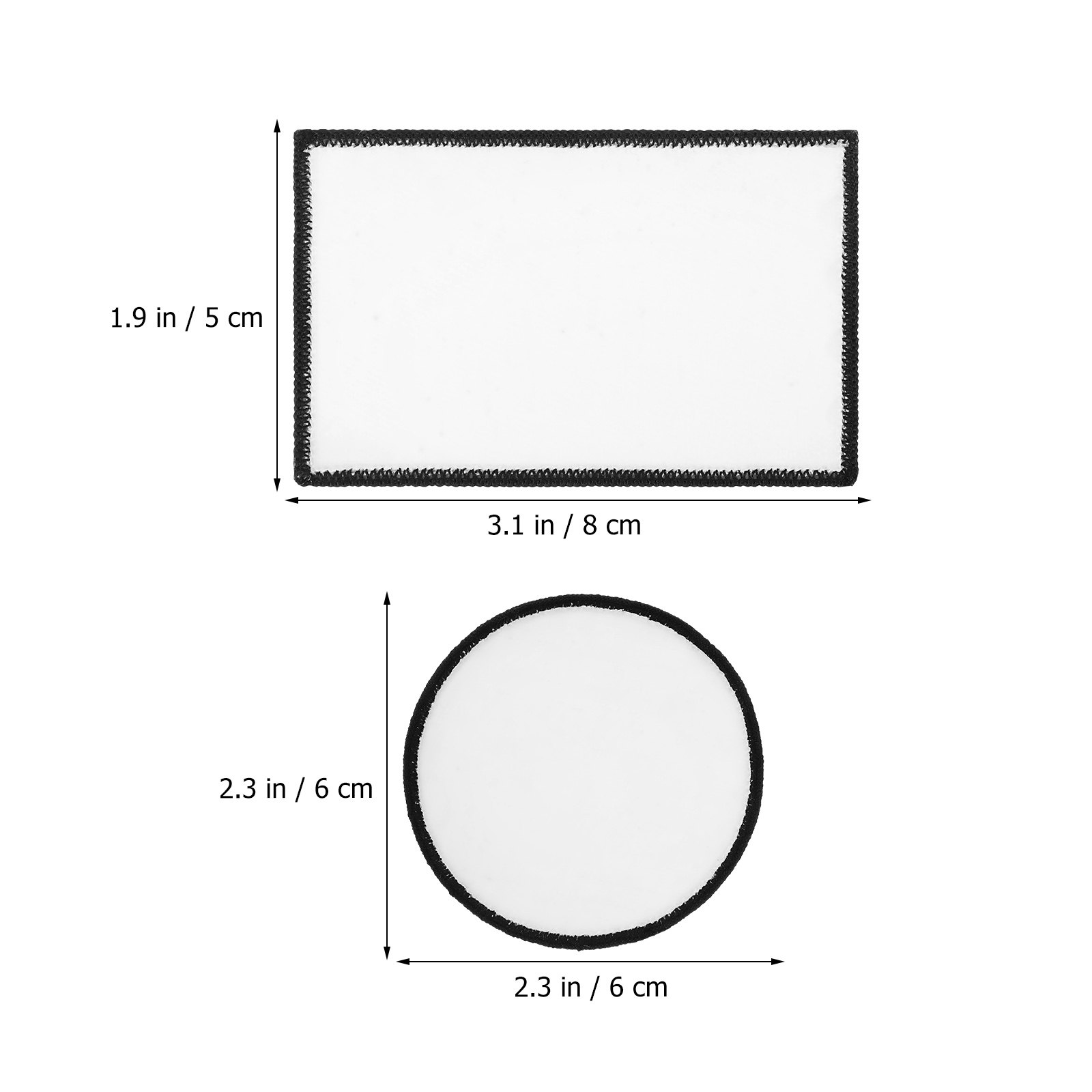 30 Stück Blanko-Aufbügelpatche – Hat Sublimation Blank Bewertung und Preis
